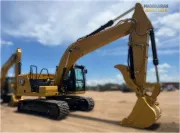 2023 Caterpillar 320 Next Gen hydraulic excavator with integrated Cat Grade 2D technology, high-efficiency hydraulic pumps, and fuel-saving engine for heavy-duty earthmoving.