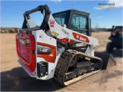 2024 Bobcat T66 compact track loader with vertical lift path, redesigned R-Series cab, and cast-steel loader arm for superior lifting and grading performance.