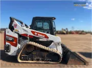 2024 Bobcat T66 compact track loader with vertical lift path, redesigned R-Series cab, and cast-steel loader arm for superior lifting and grading performance.