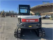 2020 Bobcat E85 compact excavator with reduced tail swing, turbocharged diesel engine, and advanced hydraulics for heavy digging and site development.