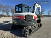2020 Bobcat E85 compact excavator with reduced tail swing, turbocharged diesel engine, and advanced hydraulics for heavy digging and site development.