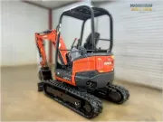 2020 Kubota U27-4 mini excavator with zero tail swing, Kubota original direct injection engine, and spacious cab for professional excavation in confined urban areas.