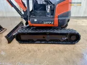 2020 Kubota U27-4 mini excavator with zero tail swing, Kubota original direct injection engine, and spacious cab for professional excavation in confined urban areas.